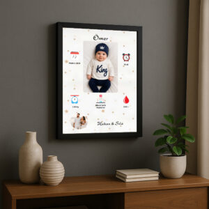 Miniğin İlk Sayfası – Doğum Bilgili Çerçeve Tasarımı