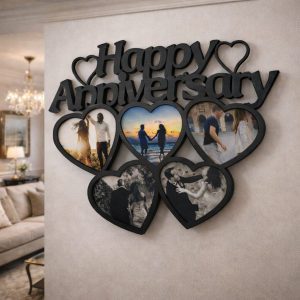 Happy Anniversary Ahşap Tablo